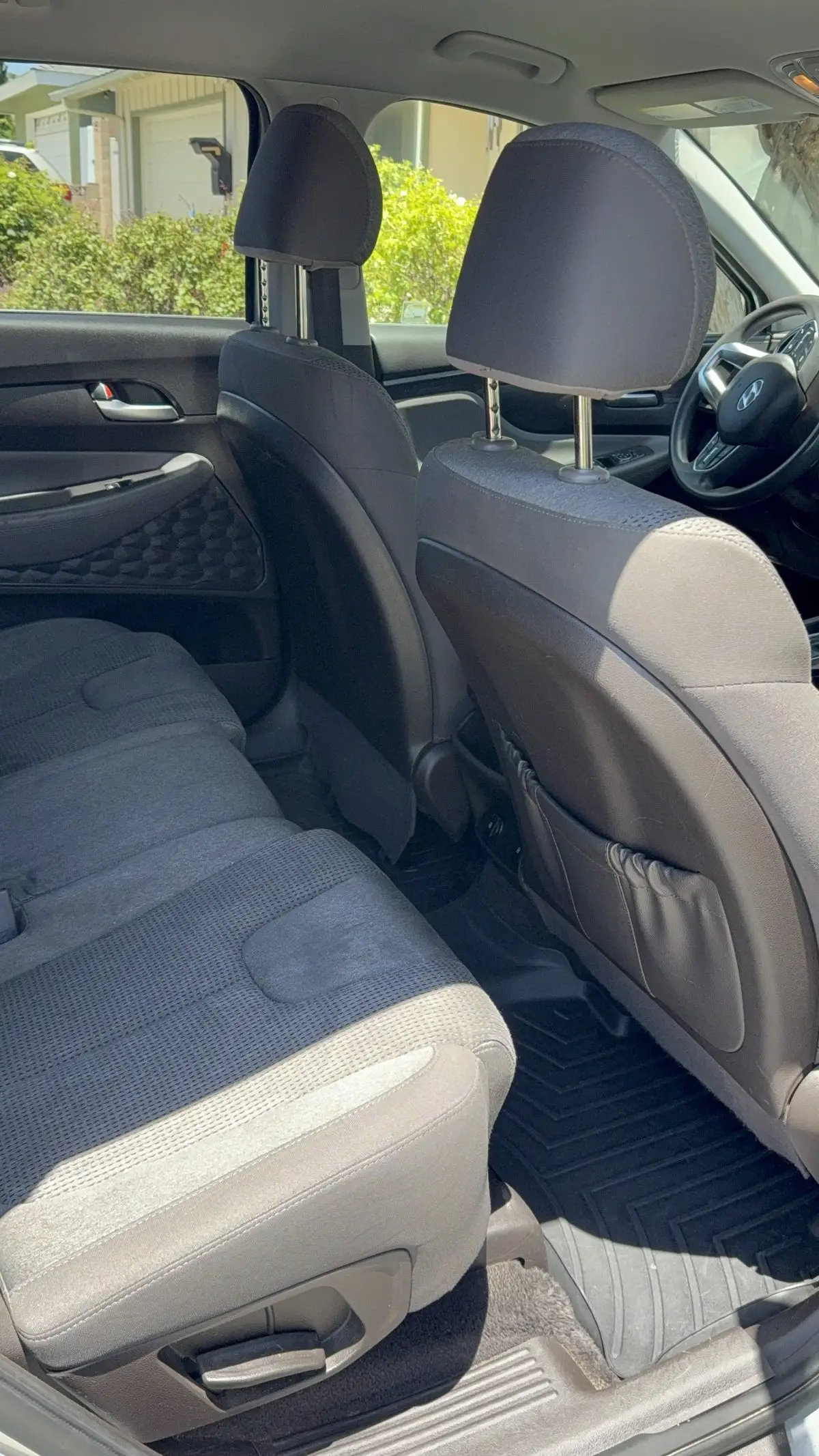 After detailing: clean floor and seat