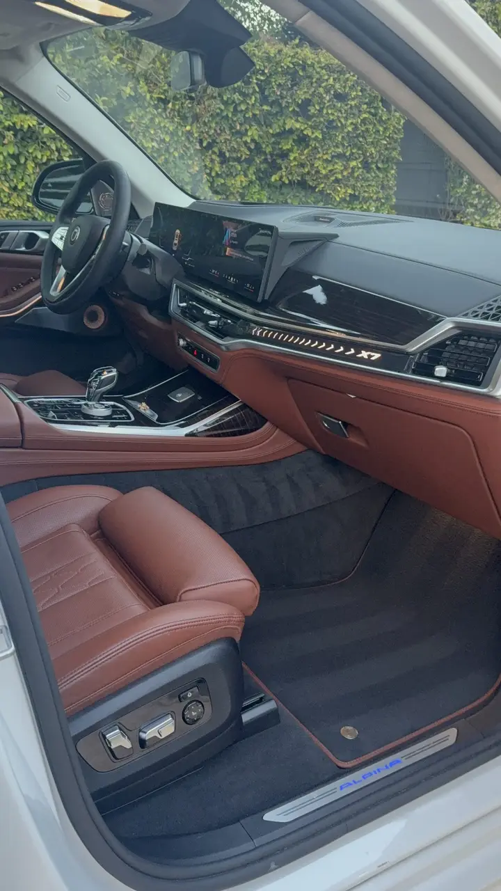 Brown leather interior and clean floor after a classic interior reset